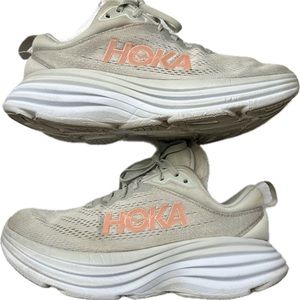 Hoka Bondi 8 | NEW Insole| Size 7 D Wide| Women Running | Harbor Mist Lunar Rock